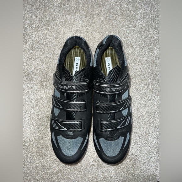Gavin Indoor Cycling Shoes hook & loop closure size 45 black/gray - Picture 3 of 5
